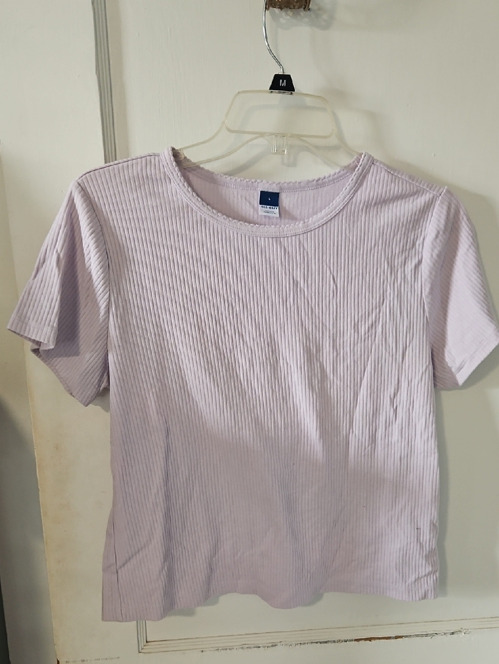 Old Navy Ribbed Crewneck Tee - Lavender